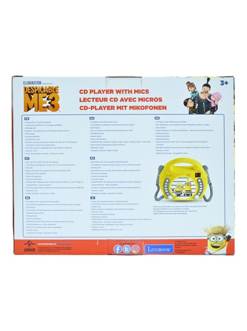 Lecteur CD portable avec 2 microphones Les Minions - Kiabi