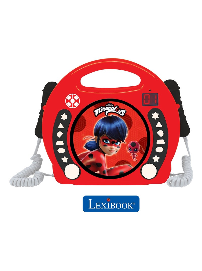 Lecteur CD portable avec 2 microphones Miraculous Rouge - Kiabi