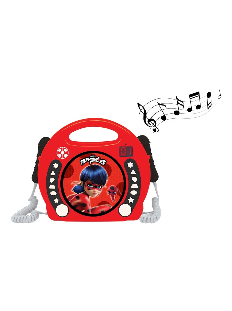Lecteur CD portable avec 2 microphones Miraculous Rouge - Kiabi