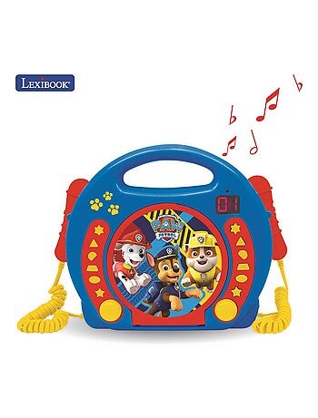 Lecteur CD portable avec 2 microphones Pat Patrouille