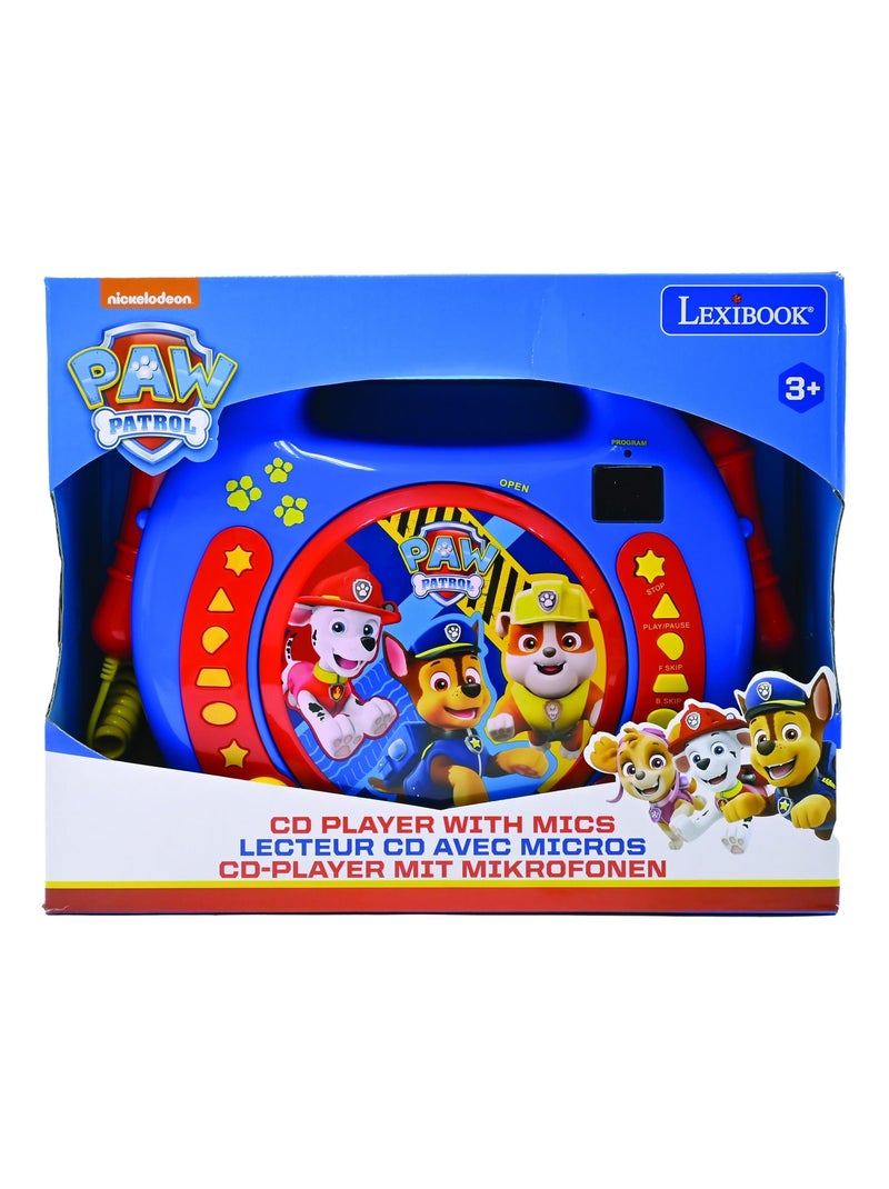 Lecteur CD portable avec 2 microphones Pat Patrouille Bleu - Kiabi