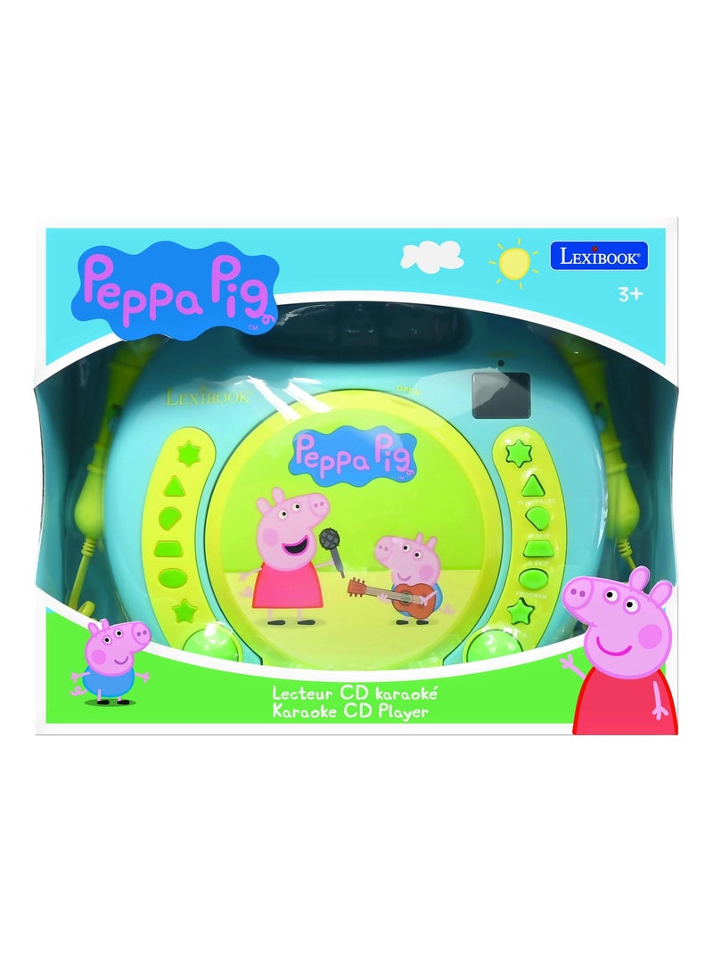 Lecteur CD portable avec 2 microphones Peppa Pig Bleu - Kiabi