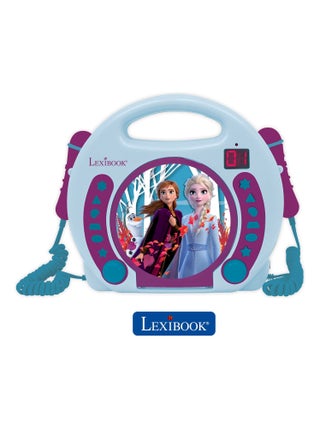 Lecteur CD portable avec 2 microphones Reine des Neiges