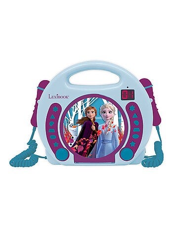 Lecteur CD portable avec 2 microphones Reine des Neiges