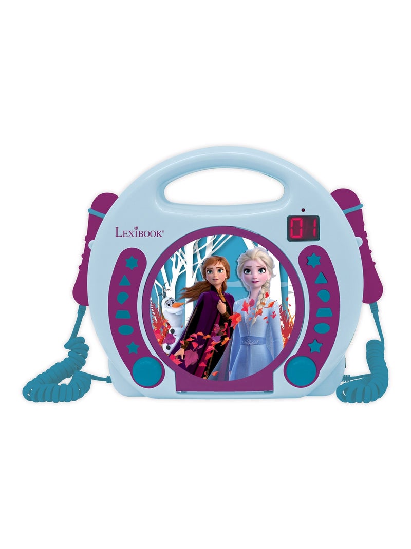 Lecteur CD portable avec 2 microphones Reine des Neiges Violet - Kiabi