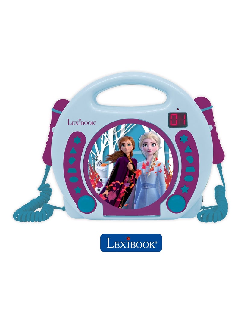Lecteur CD portable avec 2 microphones Reine des Neiges Violet - Kiabi