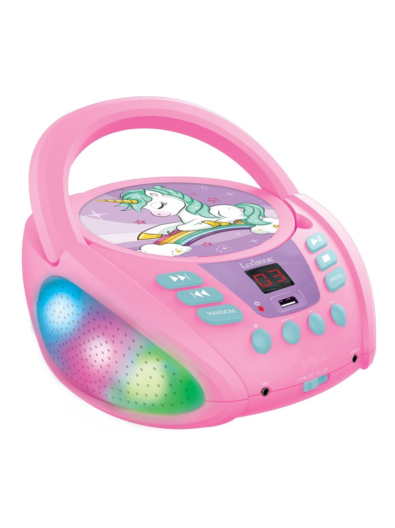 Lecteur CD Portable Bluetooth Licorne Rose - Kiabi