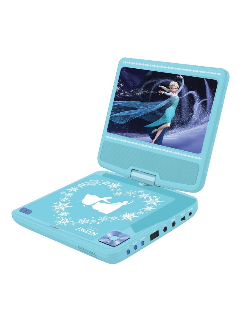Lecteur DVD portable avec écran rotatif 7et port USB, écouteurs Reine des  Neiges bleu - Lexibook