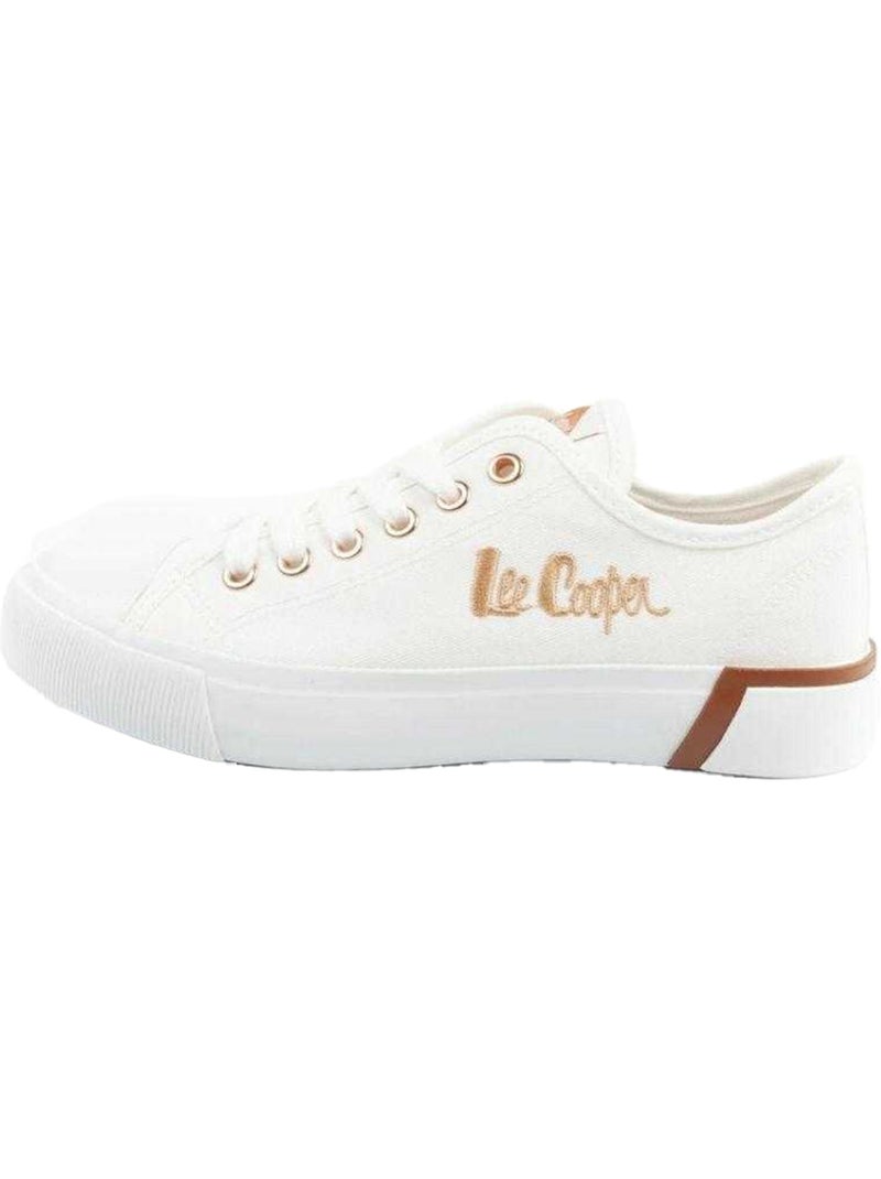 Lee Cooper - Baskets motif/style Logo doré Blanc - Kiabi