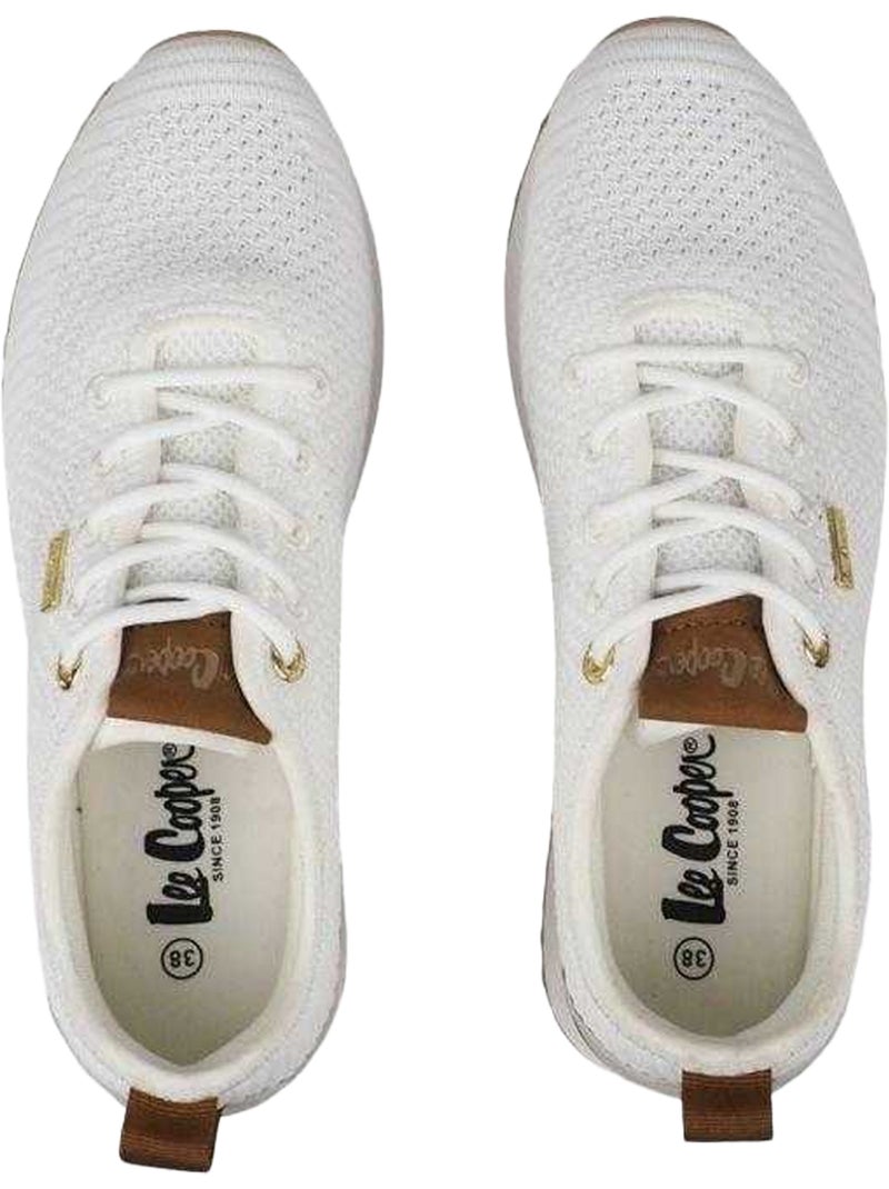 Lee Cooper - Baskets motif/style logo métallique Blanc - Kiabi