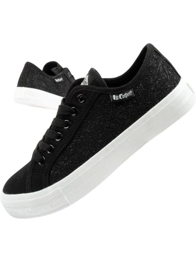 Lee Cooper - Baskets motif/style Paillettes Noir - Kiabi