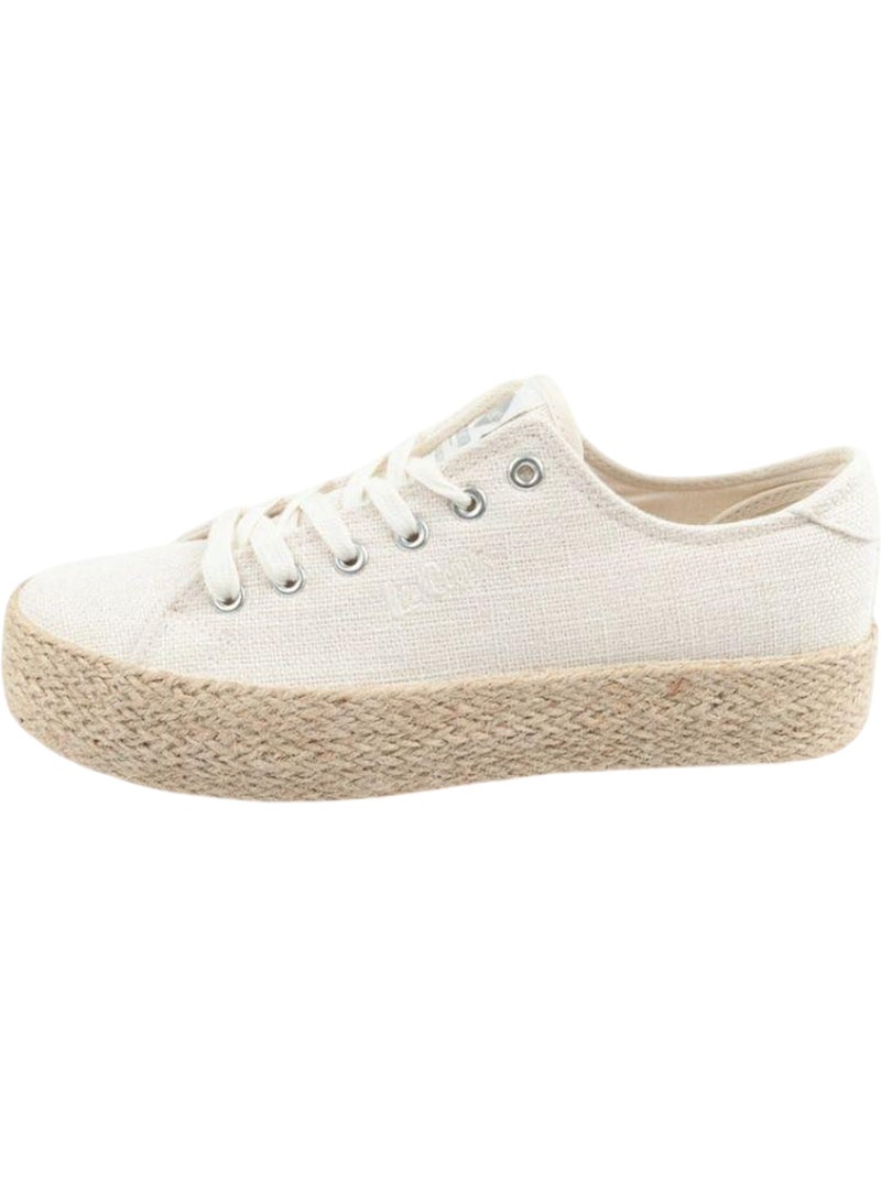 Lee Cooper - Baskets motif/style Tressé Beige - Kiabi