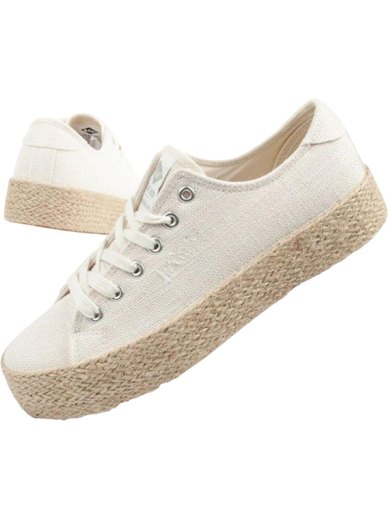 Lee Cooper - Baskets motif/style Tressé Beige - Kiabi