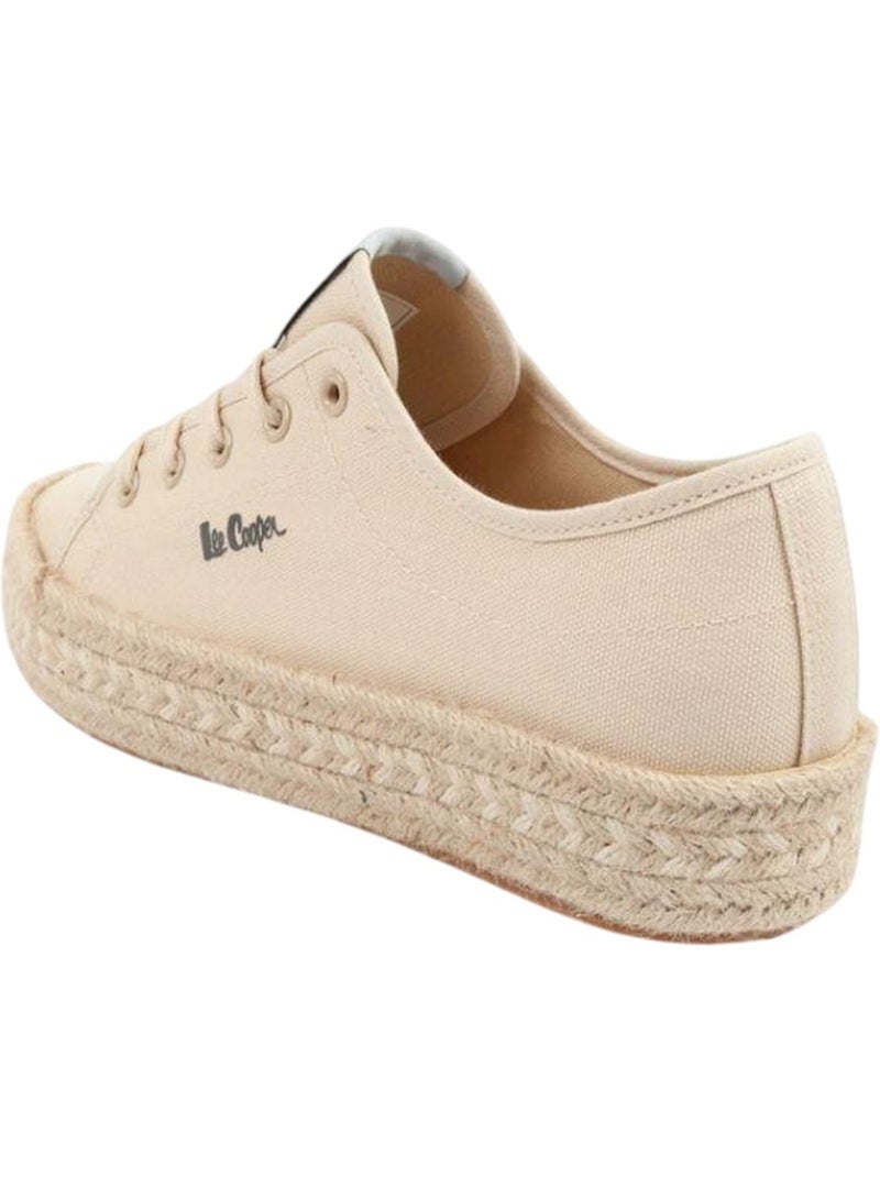 Lee Cooper - Baskets motif/style Tressé Beige - Kiabi