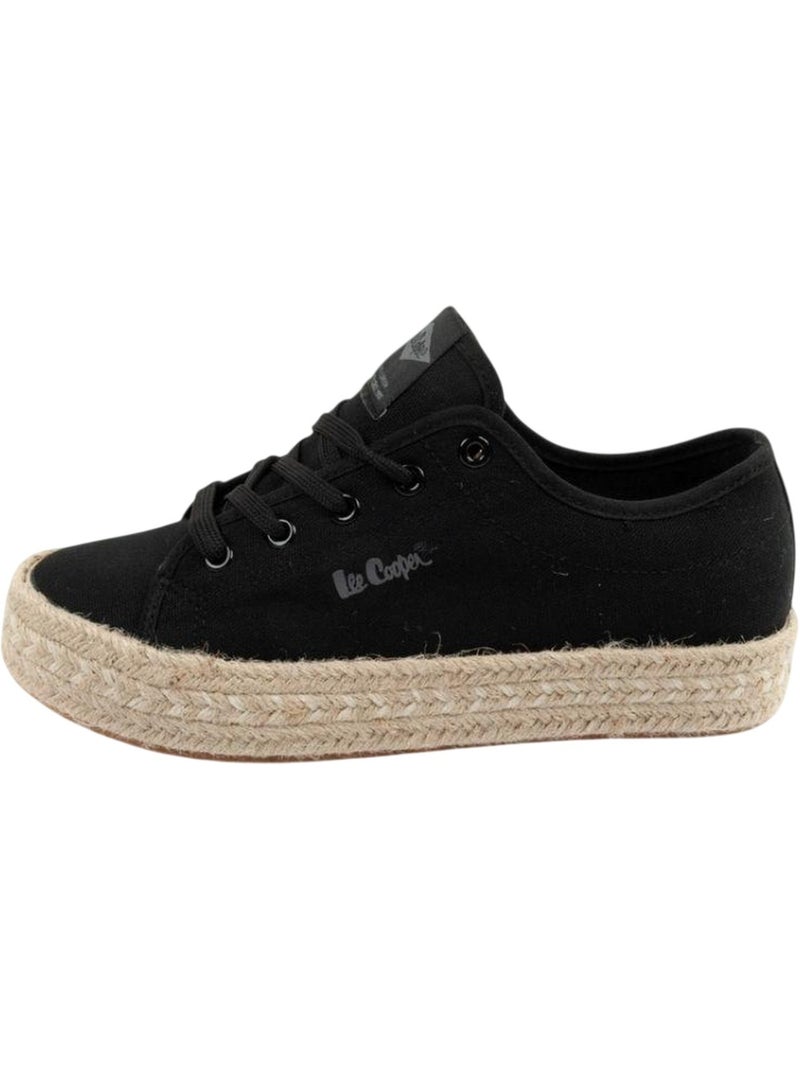 Lee Cooper - Baskets motif/style Tressé Noir - Kiabi
