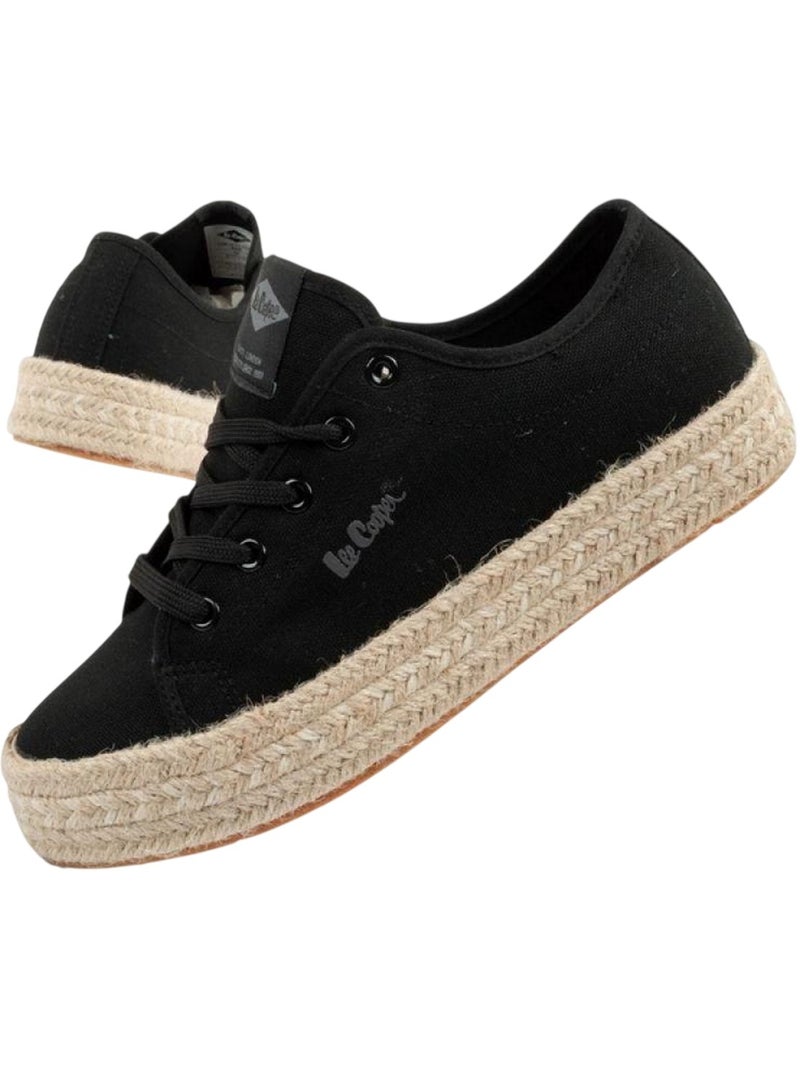 Lee Cooper - Baskets motif/style Tressé Noir - Kiabi