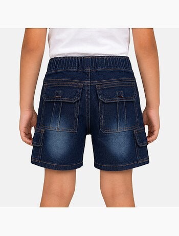 Lee cooper - bermuda cargo en jean taille élastique