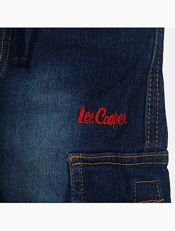 Lee cooper - bermuda cargo en jean taille élastique