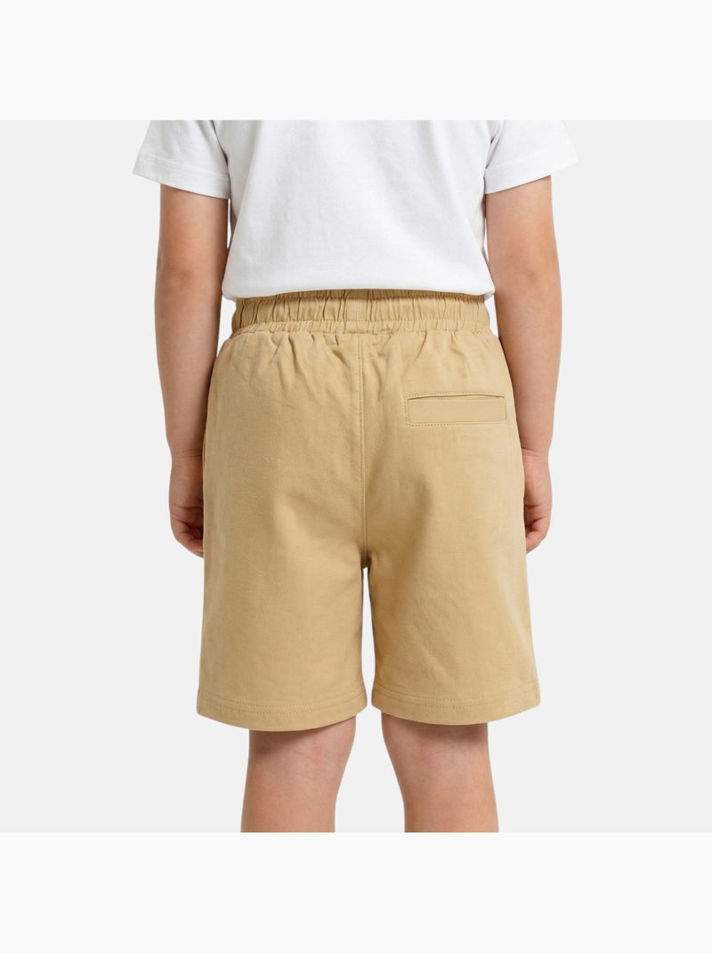 Lee Cooper - Bermuda enfant avec logo et cordon Beige - Kiabi