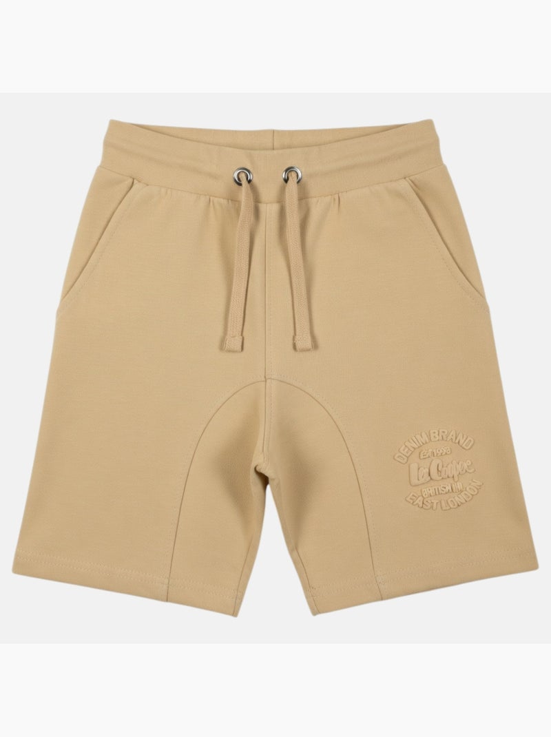 Lee Cooper - Bermuda enfant avec logo et cordon Beige - Kiabi