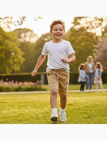 Lee Cooper - Bermuda enfant avec logo et cordon