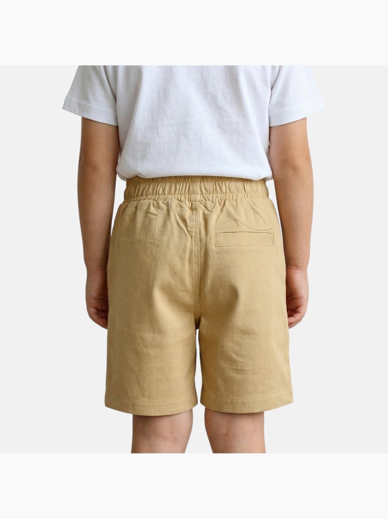 Lee Cooper - Bermuda enfant avec logo et cordon Beige - Kiabi