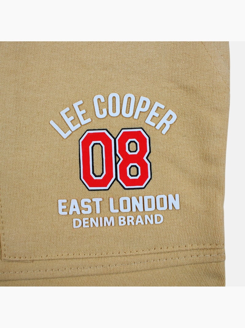 Lee Cooper - Bermuda enfant avec logo et cordon Beige - Kiabi