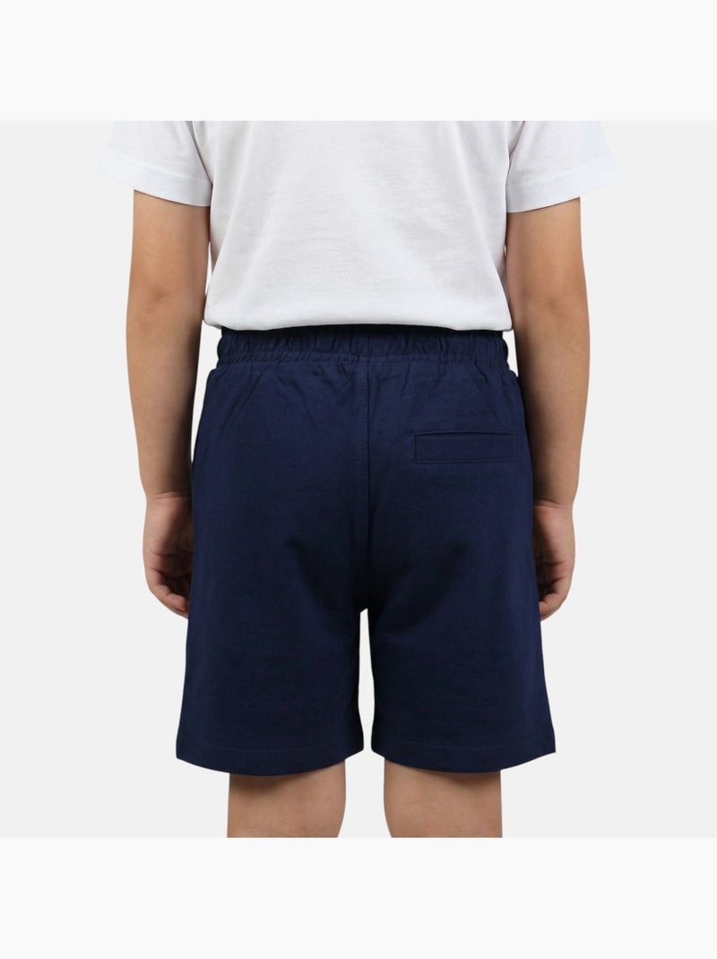 Lee Cooper - Bermuda enfant avec logo et cordon Bleu marine - Kiabi