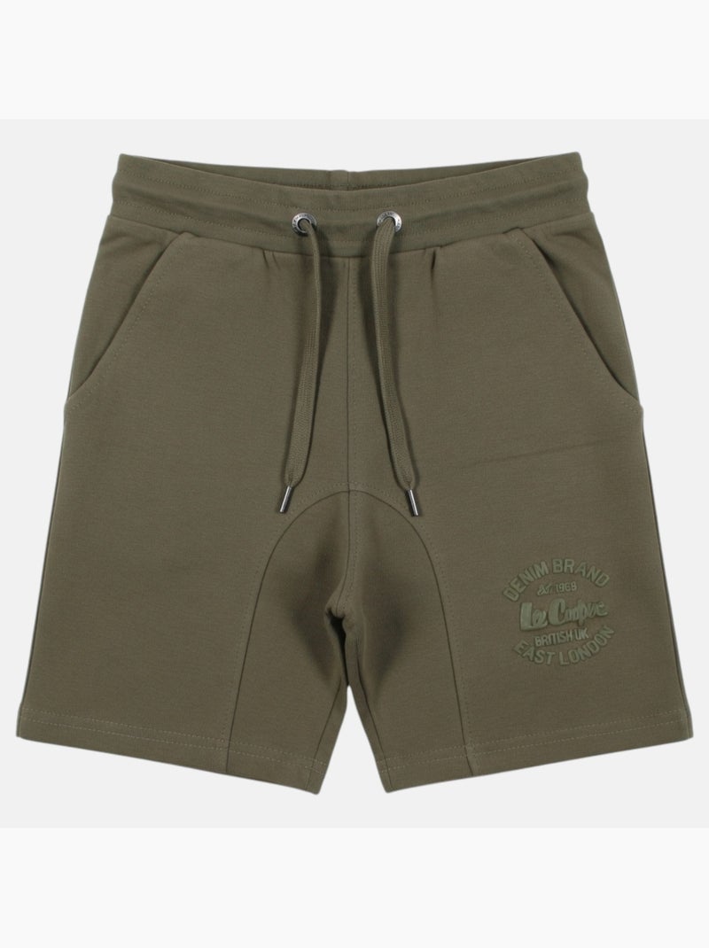 Lee Cooper - Bermuda enfant avec logo et cordon Kaki - Kiabi