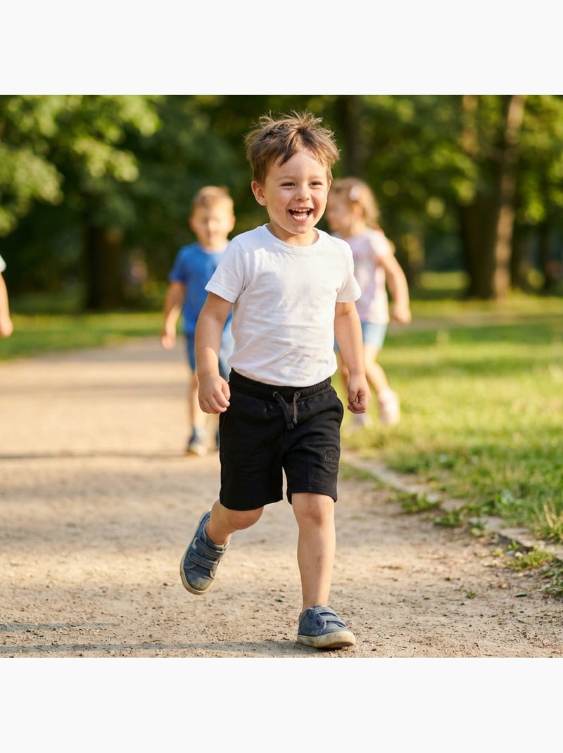 Lee Cooper - Bermuda enfant avec logo et cordon Noir - Kiabi