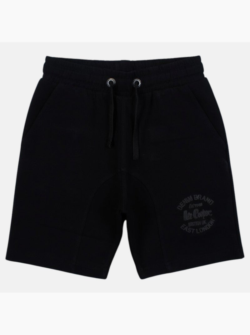 Lee Cooper - Bermuda enfant avec logo et cordon Noir - Kiabi