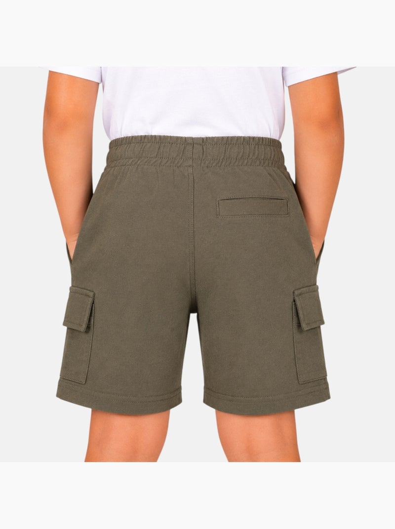 Lee Cooper - Bermuda enfant garçon avec poches Kaki - Kiabi