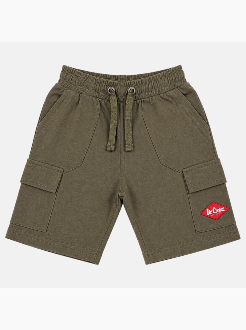 Lee Cooper - Bermuda enfant garçon avec poches Kaki - Kiabi