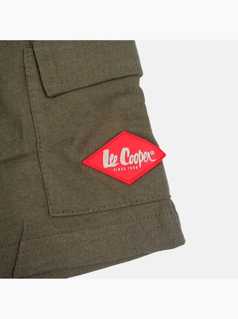 Lee Cooper - Bermuda enfant garçon avec poches Kaki - Kiabi