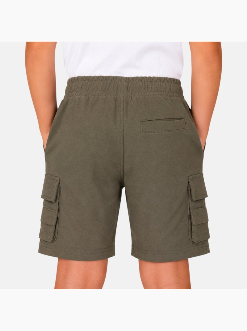 Lee Cooper - Bermuda enfant garçon avec poches Kaki - Kiabi