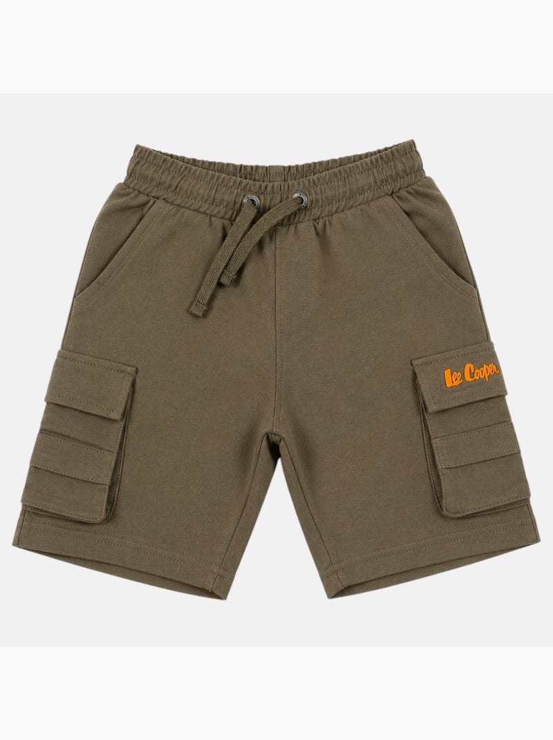Lee Cooper - Bermuda enfant garçon avec poches Kaki - Kiabi