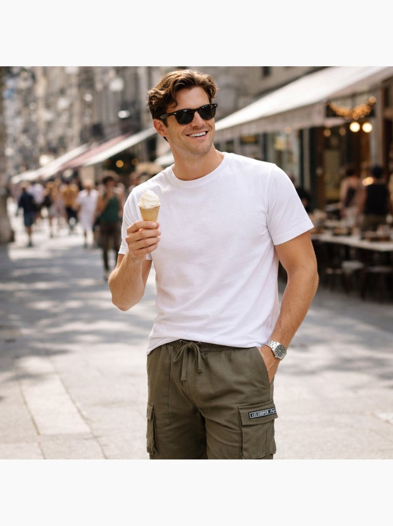 Lee Cooper - Bermuda homme avec poches latérales Kaki - Kiabi