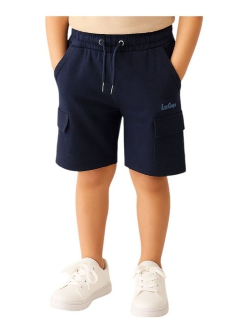 Lee Cooper - Bermuda imprimé Lee Cooper en coton Bleu marine - Kiabi