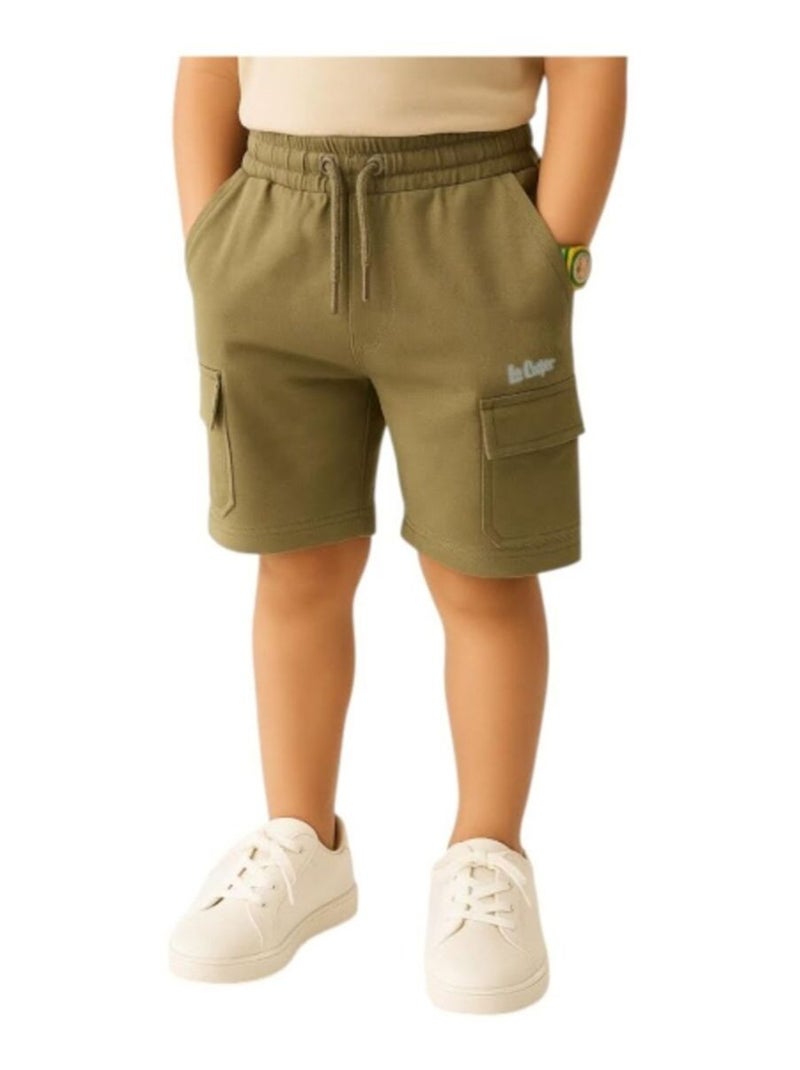 Lee Cooper - Bermuda imprimé Lee Cooper en coton Kaki - Kiabi