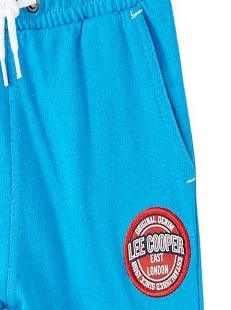 Lee Cooper - Bermuda imprimé logo Bleu ciel - Kiabi