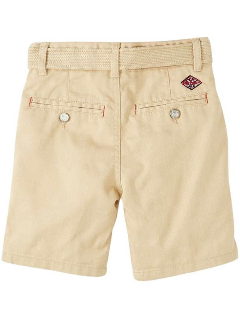 Lee Cooper - Bermuda imprimé logo en coton Beige - Kiabi