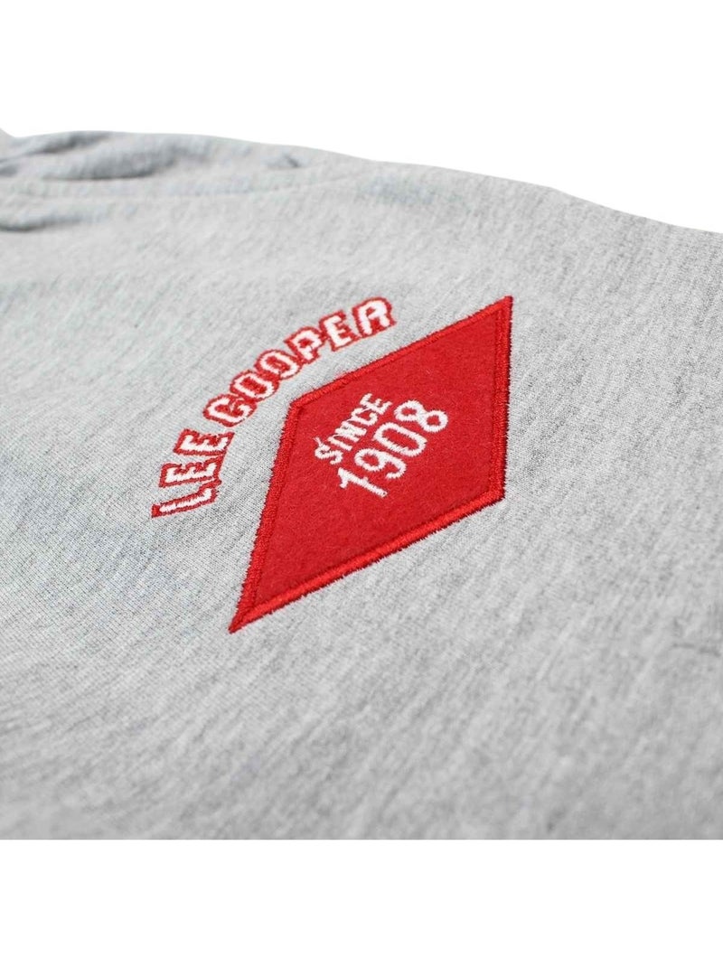 Lee Cooper - Bermuda imprimé logo en coton Gris - Kiabi