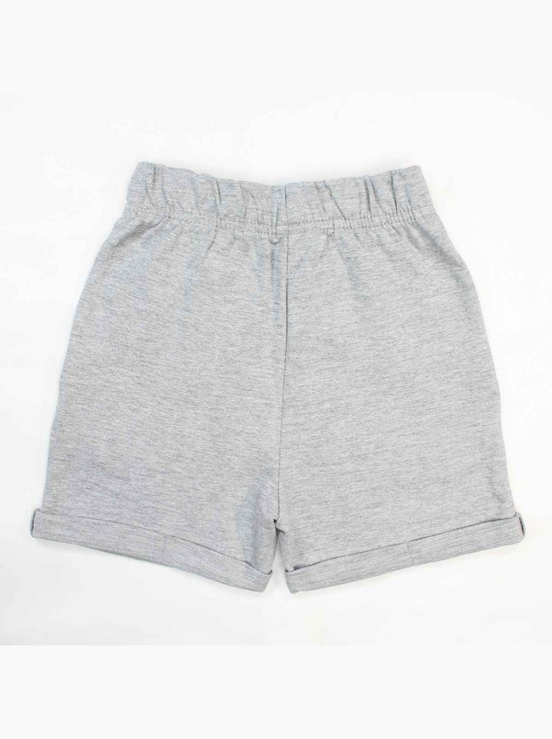 Lee Cooper - Bermuda imprimé logo en coton Gris - Kiabi