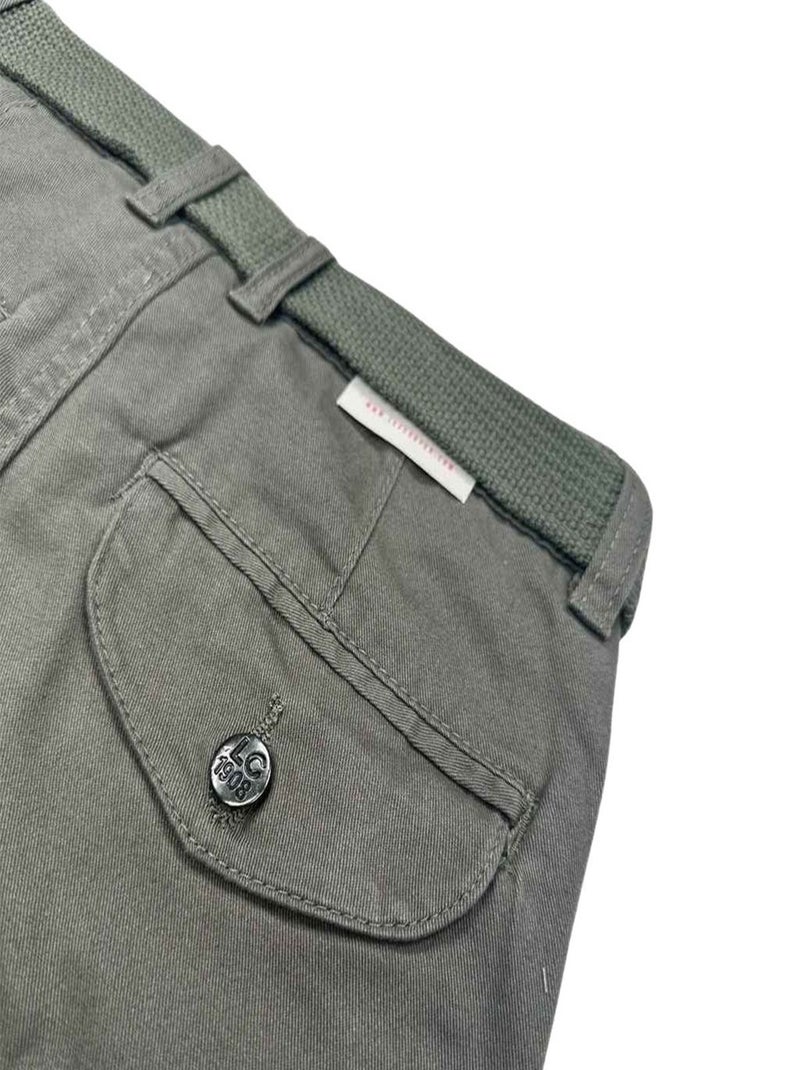 Lee Cooper - Bermuda imprimé logo en coton Kaki - Kiabi