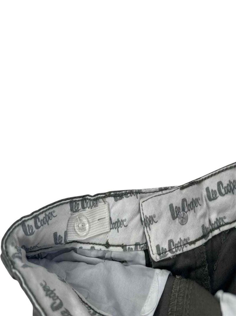 Lee Cooper - Bermuda imprimé logo en coton Kaki - Kiabi