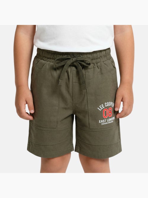 Lee cooper - bermuda molletonné à cordon et logo imprimé, coupe droite - Kiabi Lee cooper - bermuda molletonné à cordon et logo imprimé, coupe droite - Kiabi