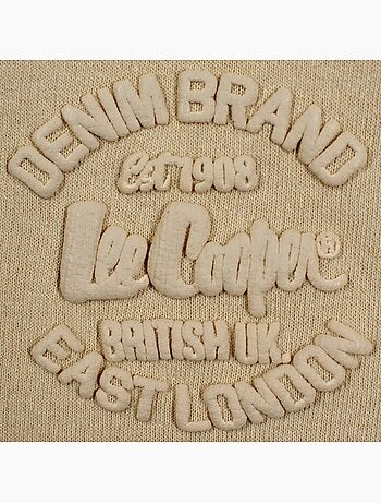 Lee cooper - bermuda molletonné taille à cordon, logo imprimé