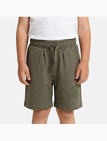 Lee cooper - bermuda molletonné taille à cordon, logo imprimé
