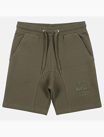 Lee cooper - bermuda molletonné taille à cordon, logo imprimé