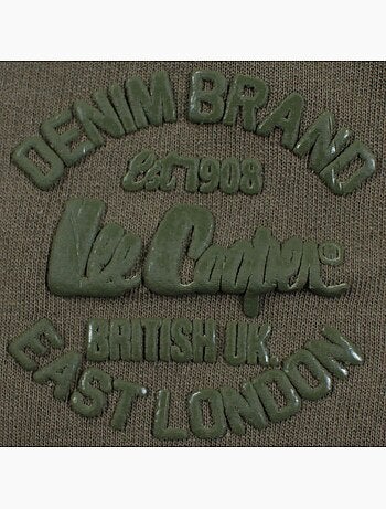 Lee cooper - bermuda molletonné taille à cordon, logo imprimé